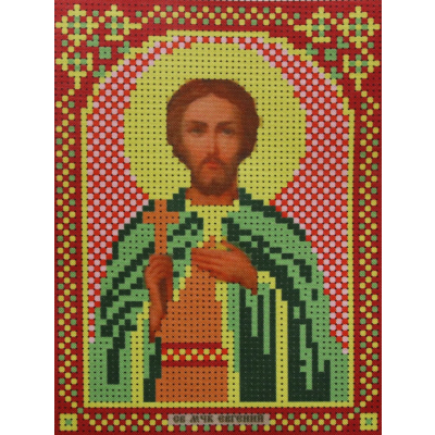 Ткань для вышивания бисером А5 иконы БИС МК-030 «Св. Евгений» 12*16 см в интернет-магазине Швейпрофи.рф