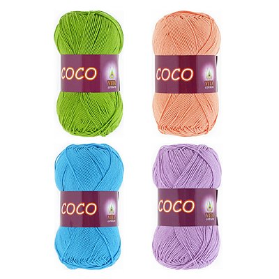 Пряжа Коко Вита (Coco Vita Cotton), 50 г / 240 м хлопок 100% уп. 10 шт