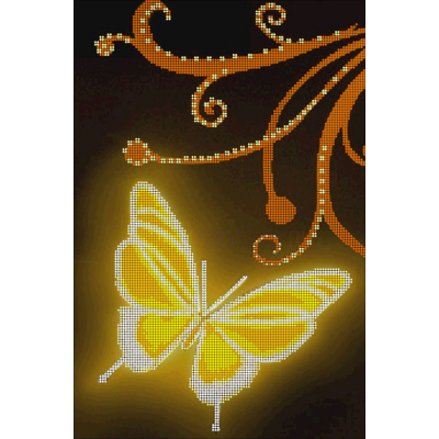 Ткань для вышивания бисером А3 КМЧ-3402 «Золотая бабочка» 25*37 см в интернет-магазине Швейпрофи.рф