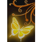 Ткань для вышивания бисером А3 КМЧ-3402 «Золотая бабочка» 25*37 см
