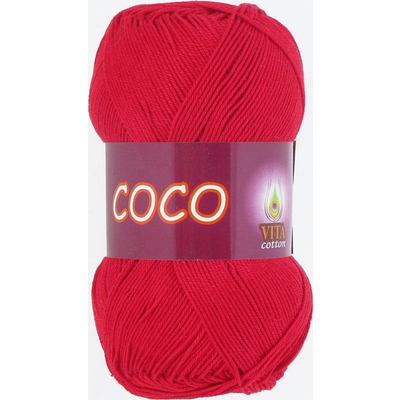 Пряжа Коко Вита (Coco Vita Cotton), 50 г / 240 м, 3856 красный в интернет-магазине Швейпрофи.рф