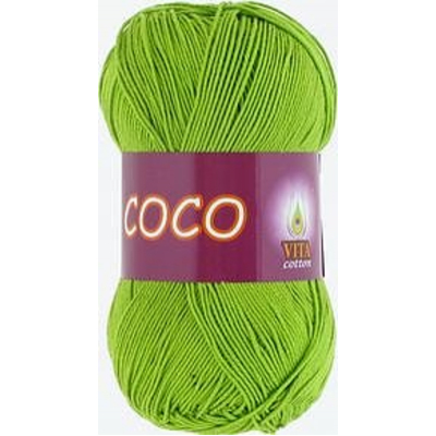 Пряжа Коко Вита (Coco Vita Cotton), 50 г / 240 м, 3861 салатовый в интернет-магазине Швейпрофи.рф