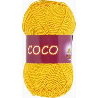 Пряжа Коко Вита (Coco Vita Cotton), 50 г / 240 м, 3863 желтый в интернет-магазине Швейпрофи.рф