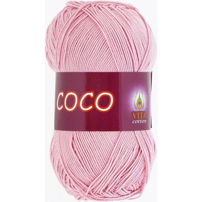 Пряжа Коко Вита (Coco Vita Cotton), 50 г / 240 м, 3866 нежно-розовый в интернет-магазине Швейпрофи.рф