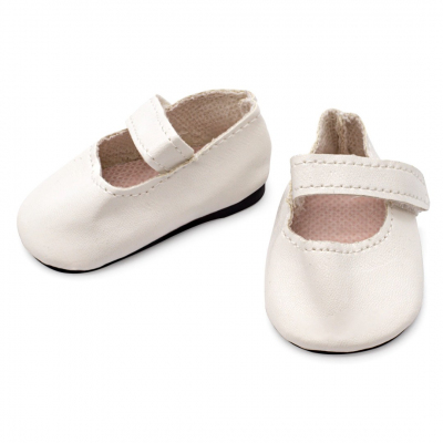 Обувь для игрушек (Туфли) 7731752 7,5 см выс 3 см белый (пара) в интернет-магазине Швейпрофи.рф