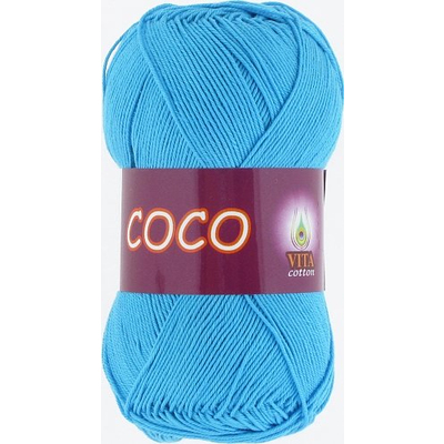 Пряжа Коко Вита (Coco Vita Cotton), 50 г / 240 м, 3878 ярко-голубой в интернет-магазине Швейпрофи.рф