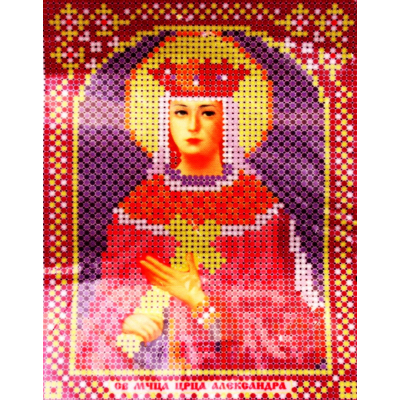Ткань для вышивания бисером А5 иконы БИС МК-002 «Св. Александра» 12*16 см в интернет-магазине Швейпрофи.рф
