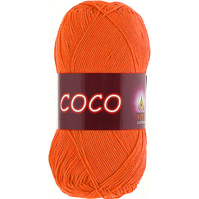 Пряжа Коко Вита (Coco Vita Cotton), 50 г / 240 м, 4305 оранжевый в интернет-магазине Швейпрофи.рф