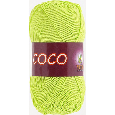 Пряжа Коко Вита (Coco Vita Cotton), 50 г / 240 м, 4309 св.-салатовый в интернет-магазине Швейпрофи.рф