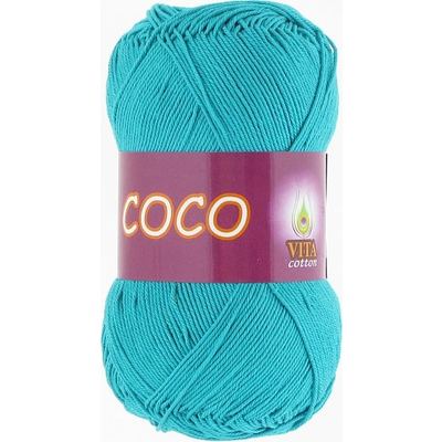Пряжа Коко Вита (Coco Vita Cotton), 50 г / 240 м, 4315 голубая бирюза в интернет-магазине Швейпрофи.рф