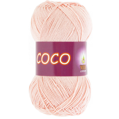 Пряжа Коко Вита (Coco Vita Cotton), 50 г / 240 м, 4317 лососевый в интернет-магазине Швейпрофи.рф