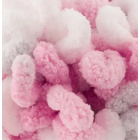 Пряжа Пуффи Колор (Puffy Color), 100 г / 9.2 м  6370 белый/розовый/серый в интернет-магазине Швейпрофи.рф