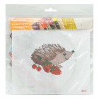 Набор для вышивания HP Kids 203 «Ежик с ягодами» 19*19 см 501135 в интернет-магазине Швейпрофи.рф