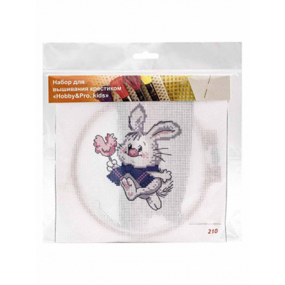 Набор для вышивания HP Kids «Зайка с леденцом» 19*19 см 501142 в интернет-магазине Швейпрофи.рф