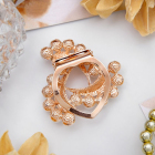 Украшение-зажим для платка «Роза ветров» белый в розовом золоте 616791 в интернет-магазине Швейпрофи.рф
