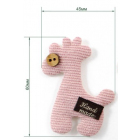 Украшение текстильное LA231 «Жираф» 4,5*6 см розовый (10)