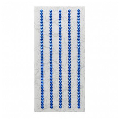 Полубусы клеевые  3 мм жемчуг 7704130 (уп. 175 шт.) Z37 синий в интернет-магазине Швейпрофи.рф