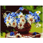 Картина по номерам Molly КН0772 «Корзина полевых цветов» 15*20 см