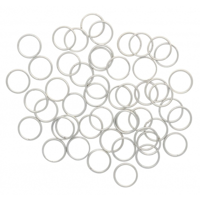 Кольцо для бус Астра 4 AR255/256 соединительное двойное  8 мм серебро уп.50шт 7727700 в интернет-магазине Швейпрофи.рф