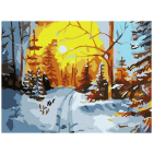Картина по номерам Molly КН0999 «Зимний лес»  15*20 см