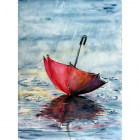 Картина по номерам Molly КН1006 «Красный зонтик»  15*20 см в интернет-магазине Швейпрофи.рф