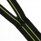 Молния Т7 декор. спираль 1-бег. 70 см «Полосы» 17270 черный/зеленый