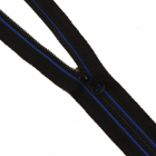 Молния Т7 декор. спираль 1-бег. 65 см «Полосы» 17265 черный/синий
