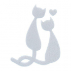 Светоотражающие наклейки на одежду 547539  «Кот и кошка»
