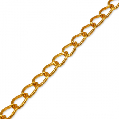Цепочка K14329 алюмин. 9,8*15 мм (уп. 10 м) 7732501 золото в интернет-магазине Швейпрофи.рф