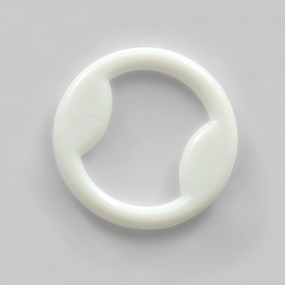 Кольцо для бюстгальтера CP 02-13 пластик d=1,3 см белый в интернет-магазине Швейпрофи.рф