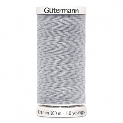 Нитки п/э Гутерман GUTERMAN DENIM №50  100 м для джинсовой ткани 700160 (7726582) 9625 серый в интернет-магазине Швейпрофи.рф