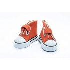 Обувь для игрушек (Кеды) КЛ.27006  7,5 см  выс. 4,5 см оранжевый на 1 лип. (1 пара)