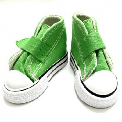 Обувь для игрушек (Кеды) КЛ.27006  7,5 см  выс. 4,5 см зеленый на 1 лип. (1 пара) в интернет-магазине Швейпрофи.рф