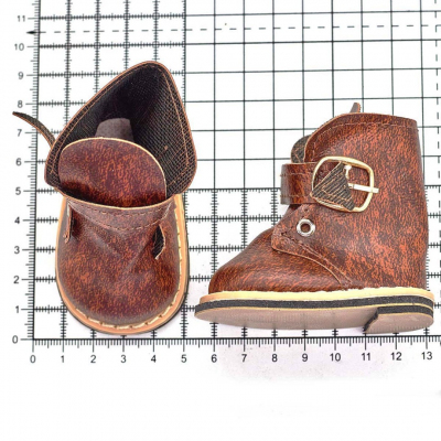 Обувь для игрушек (Сапожки) 28350 7,5 см с пряжкой коричневый в интернет-магазине Швейпрофи.рф