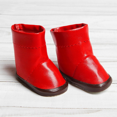 Обувь для игрушек (Сапожки) 3495214 «С отворотами» 7,5 см красный в интернет-магазине Швейпрофи.рф