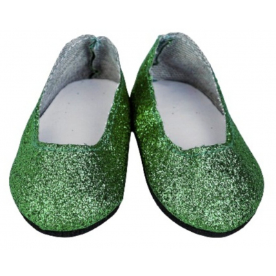 Обувь для игрушек (Туфли) 4258933 «Блестки» 7,0 см зеленый (пара) в интернет-магазине Швейпрофи.рф