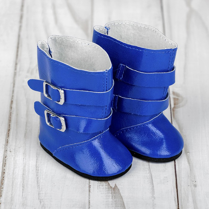 Обувь для игрушек (Сапожки) 4258970 «Застежки» 7 см синий