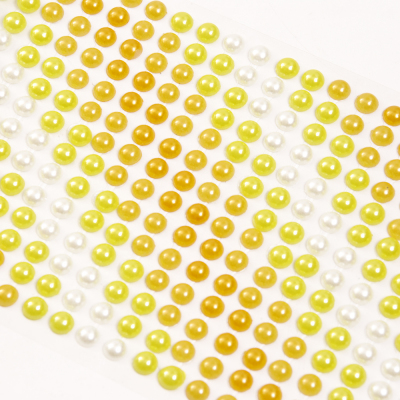 Полубусы клеевые  5 мм жемчуг  (уп. 504 шт.) Р белый/ желтый/ оранжевый в интернет-магазине Швейпрофи.рф