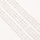 Стразы клеевые на листе 4 мм грани звездочки (уп. 432 шт.) белый