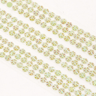 Стразы клеевые на листе 4 мм грани звездочки (уп. 432 шт.) салатовый