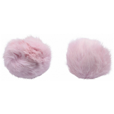 Помпон натуральный 10 см кролик 7723347 розовый (уп 2 шт) в интернет-магазине Швейпрофи.рф