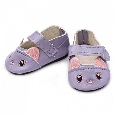 Обувь для игрушек (Туфли) 7731754 7,5 см выс 3 см  DSS8263 «Кошечки»  фиолетовый (пара) в интернет-магазине Швейпрофи.рф