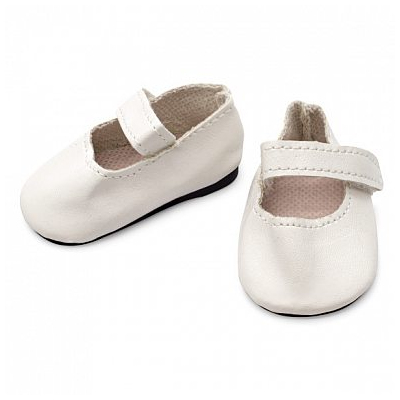 Обувь для игрушек (Туфли) 7731753 7*3.5 см выс 3 см белый (пара) в интернет-магазине Швейпрофи.рф