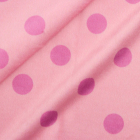 Ткань 47*47 см Мех коротковорсовый горох 29495 ворс 3,0 см светло-розовый/розовый 617786