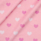 Ткань 47*47 см Мех коротковорсовый сердечки 29497 ворс 3,0 см светло-розовый/белый/розовый 617788