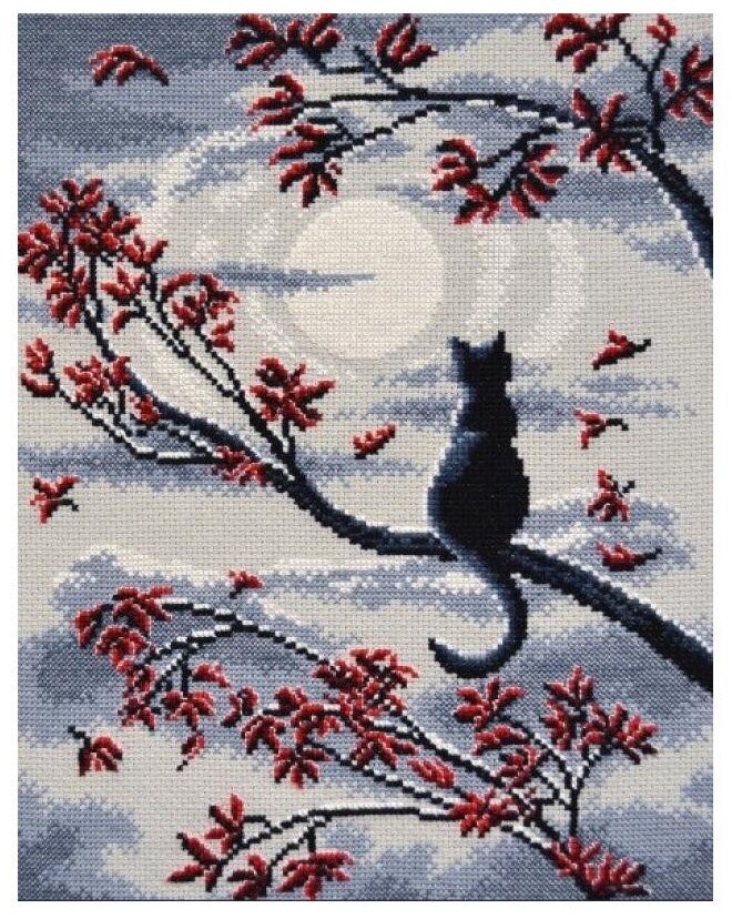 Набор для вышивания Овен №865 «Лунный кот» 23*29 см