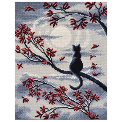 Набор для вышивания Овен №865 «Лунный кот» 23*29 см в интернет-магазине Швейпрофи.рф