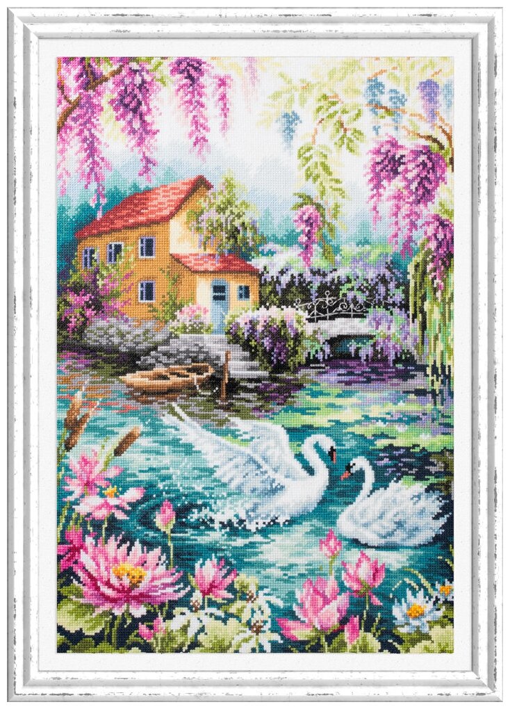 Набор для вышивания Чудесная Игла  №110-105 «Лебединое озеро» 30*45 см