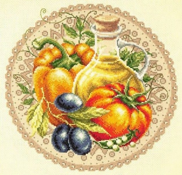 Набор для вышивания Чудесная Игла №54-01 «Среднеземноморский салат» 27*27 см