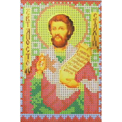 Ткань для вышивания бисером А5 КМИ-5455 «Апостол Стахий» Станислав 10*18 см в интернет-магазине Швейпрофи.рф